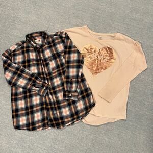 Old Navy Girls Long Sleeve Shirt Bundle